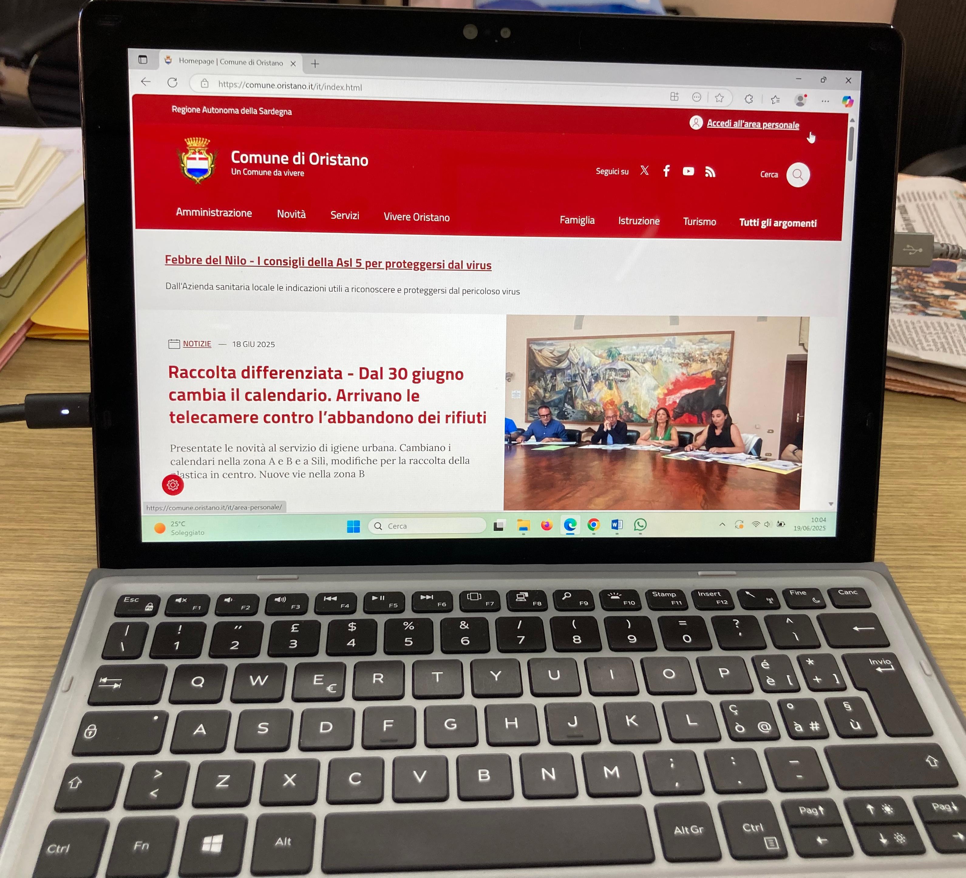 Sito web Oristano PNRR