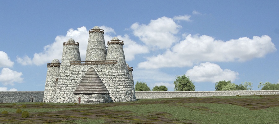 Ricostruzione 3D del nuraghe Losa
