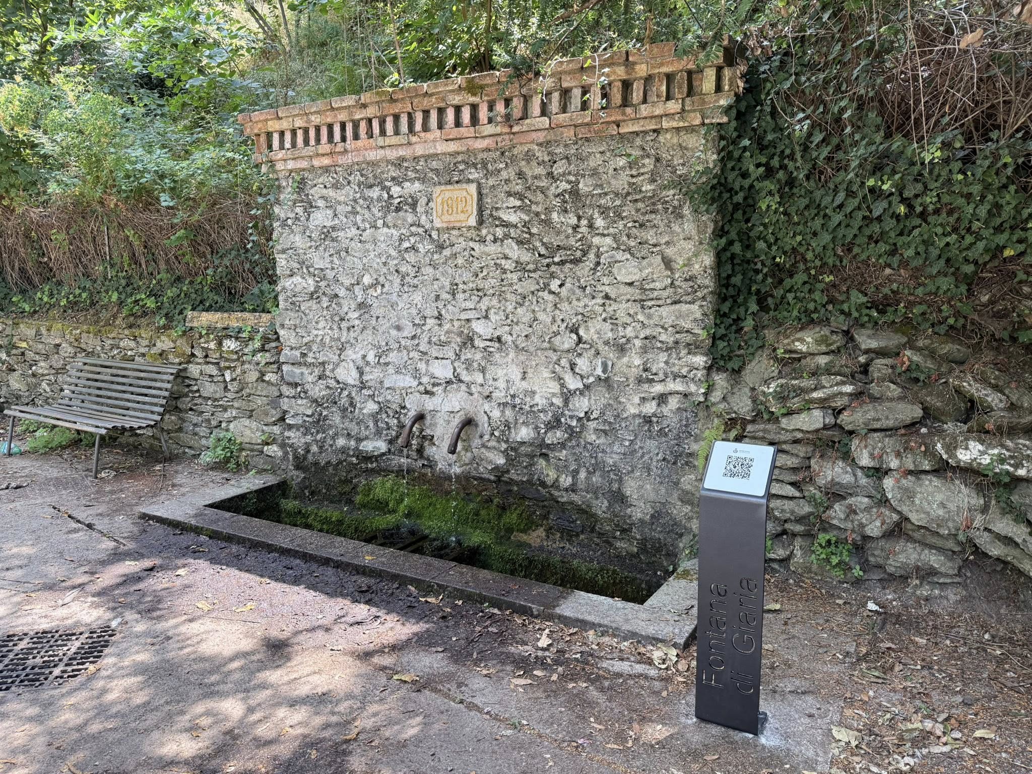 Aritzo, fontana di Giaria. Codice QR
