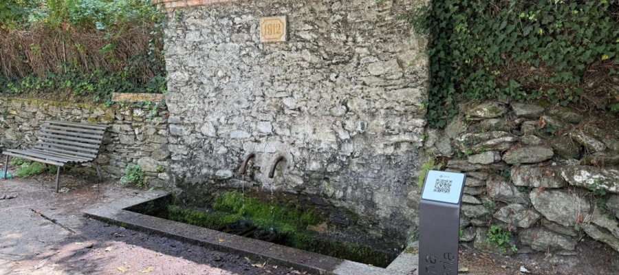 Aritzo, fontana di Giaria. Codice QR