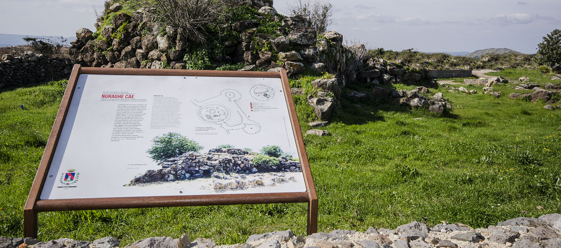 Pannello sul nuraghe Cae