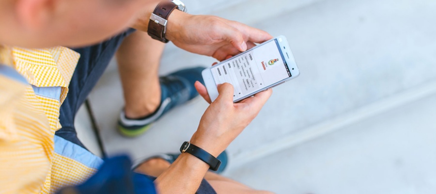 Sito web su smartphone